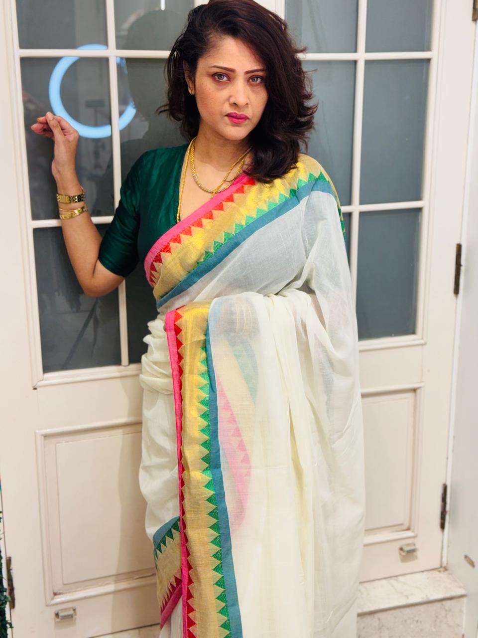 Mul Cotton Designer Saree