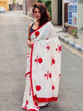 Bindi Saree: Pure Cotton Handloom Handblock